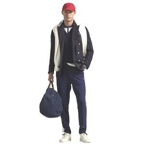 Polo Ralph Lauren Men's Navy Blue Casual Track Pants with Side Stripes